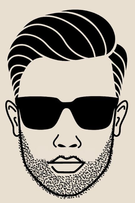 Barba mediana Barba tipo mediana